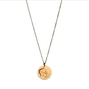 Real Gold and Diamond Marion Cage Sagittarius Necklace